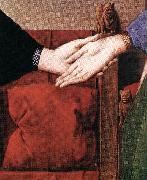 EYCK, Jan van Portrait of Giovanni Arnolfini and his Wife (detail) sdfs painting